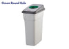 70L Indoor Recycling Bin with Green Round Hole