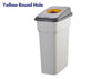 70L Indoor Recycling Bin with Yellow Round Hole