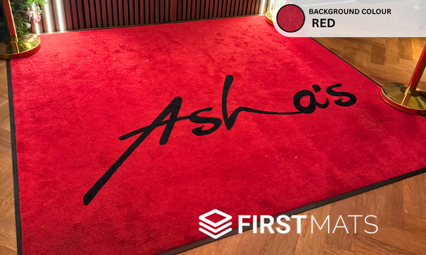 Red Logo Mat for Ashas Restaurant