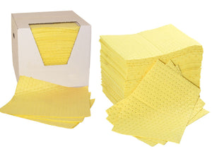 Single-Weight Chemical Absorbent Pads - 200 Pack