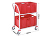 Container Trolley with 2 Plastic Euro Containers with Dimensions