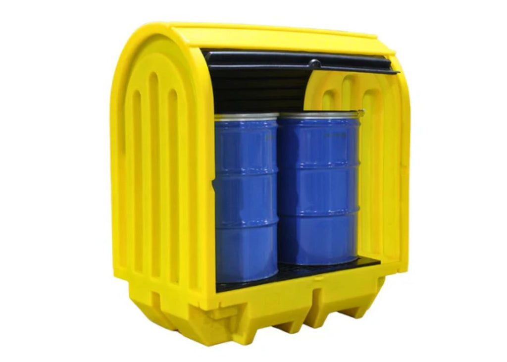 Eco 2 Drum Hard Covered Lockable Spill Pallet