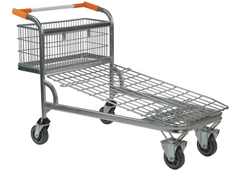 Heavy-Duty Nestable Cash & Carry Trolley with Fixed Basket