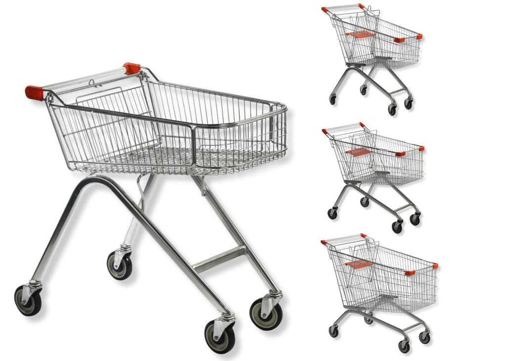 Zinc Plated 71-Litre to 210-Litre Retail Shopping Trolleys