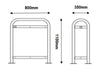 External Door Protector Hoop Barriers (Stainless Steel)