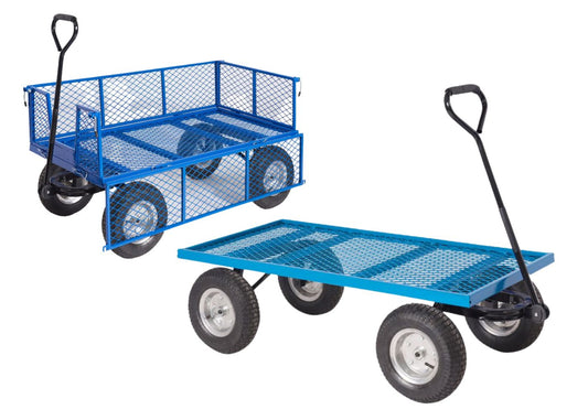 Two mesh base turntable trucks