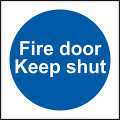 Fire Door Keep Shut Sign (100mm x 100mm)