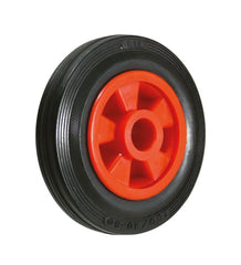 Solid Rubber Wheels with Plastic Centres - Plain Bore