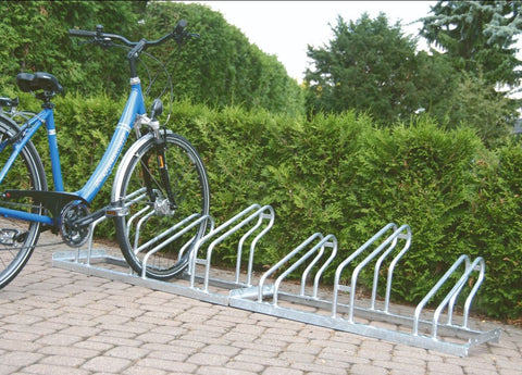 single sided outdoor cycle storage rack in use (4570300809251)