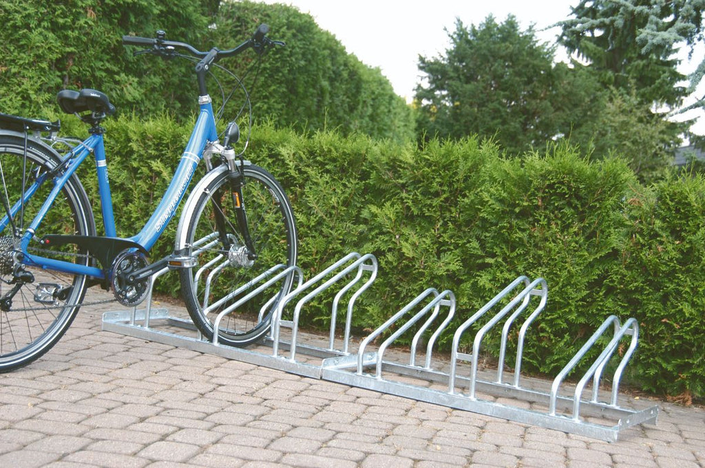 single sided outdoor cycle storage rack in use (4570300809251)