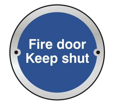 Fire Door Keep Shut Aluminium Door Disc (75mm Dia) (6046938202283)