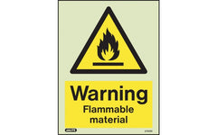 Flammable Material Warning Sign  - Photoluminescent