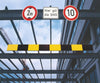 Aluminium Height Restriction Barriers - Black & Yellow in use (4604965322787)