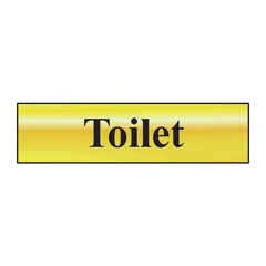 Toilet Door Sign - Single Polished Colour