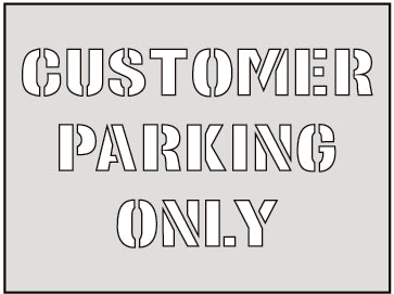 Customer Parking Only Road Marking Stencil (6025533456555)