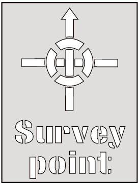 Survey Point Floor Marking Stencil (6025533685931)