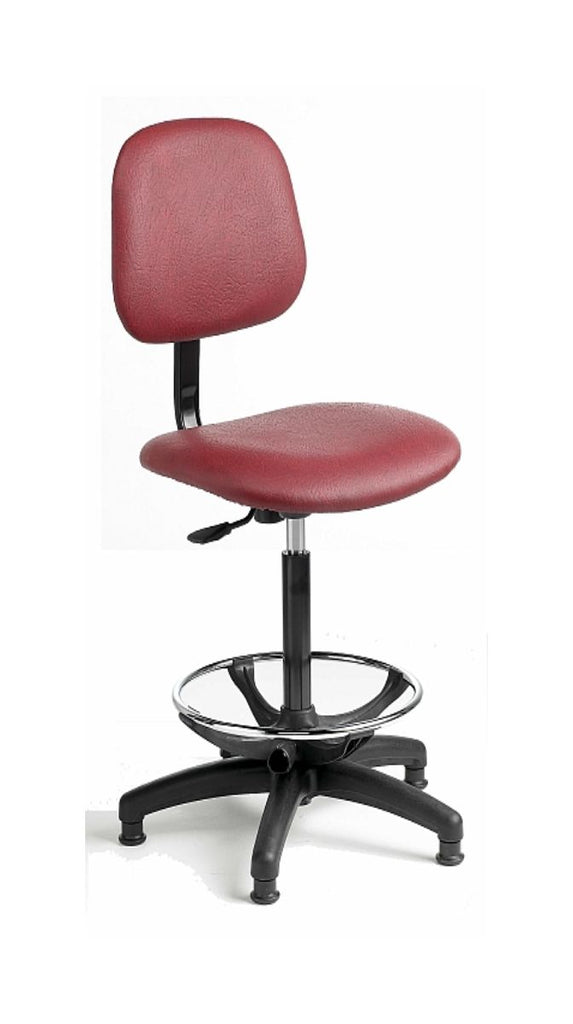 High Upholstered Chair for Industrial Use - Vinyl red (6594109636779)