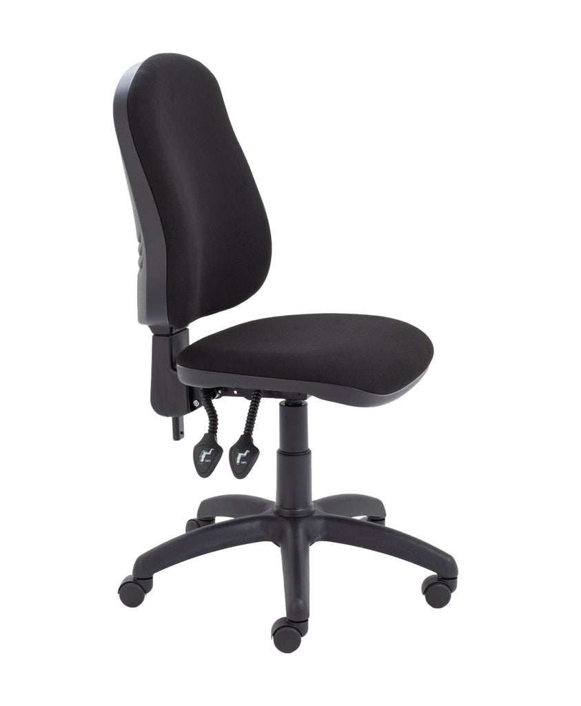 Classic Armless Office Chair with Wheels black front (5969837752491)