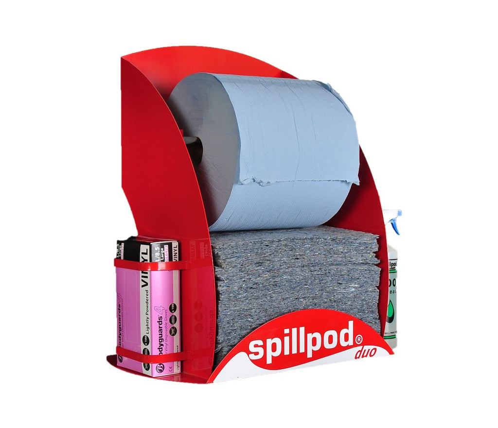 Spillpod Duo - Absorbent Spill Station Fully Stocked (4614376030243)