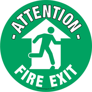 Fire Exit Self-Adhesive Floor Sign - 430mm