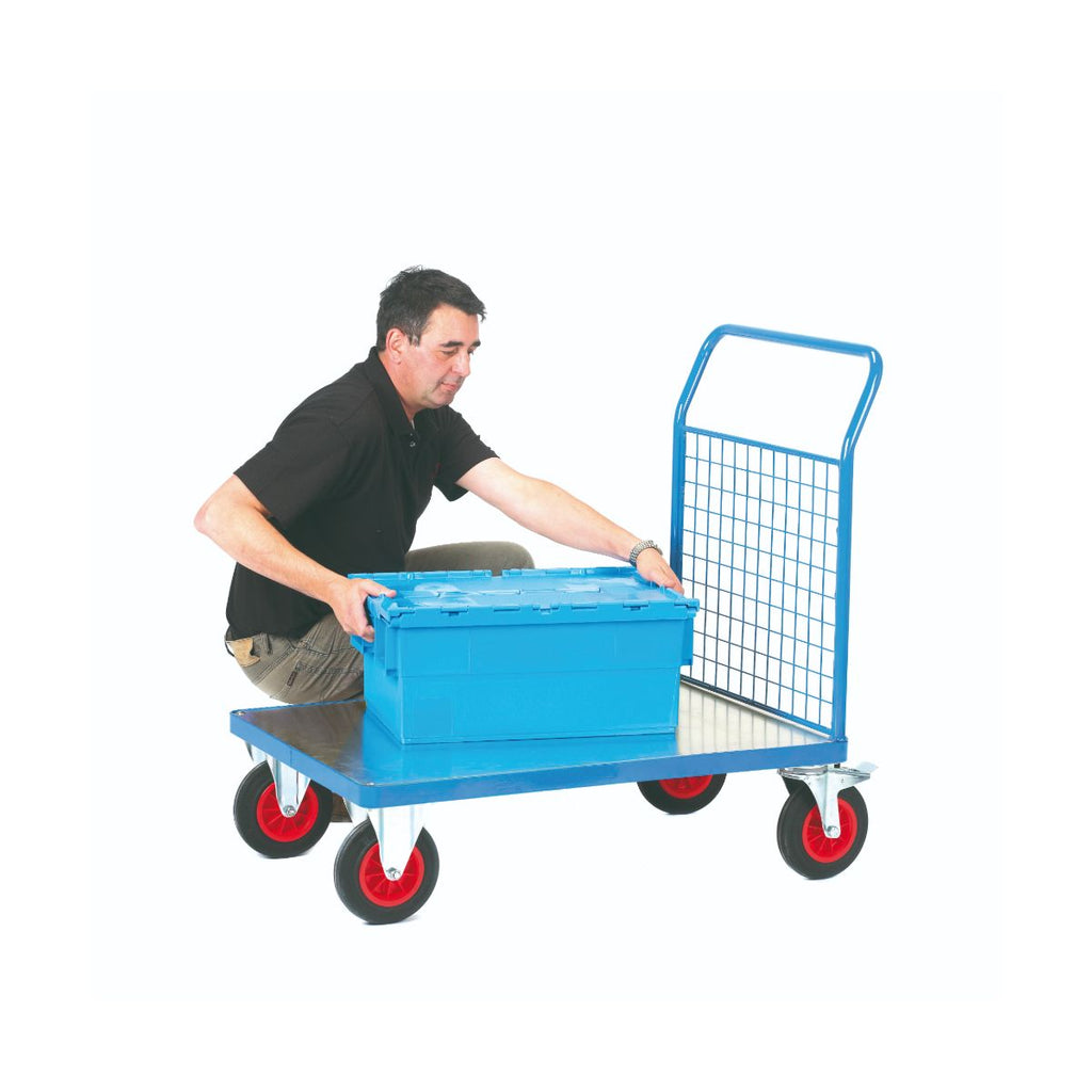Galvanised Metal Platform Truck - Single Mesh End (4802568978467)