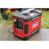 2000W 4 Stroke Petrol Inverter Generator - 230v act in use close up (4616087175203)