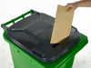 Wheelie Bin with Paper & Letter Slot Lid green close up (4585768910883)