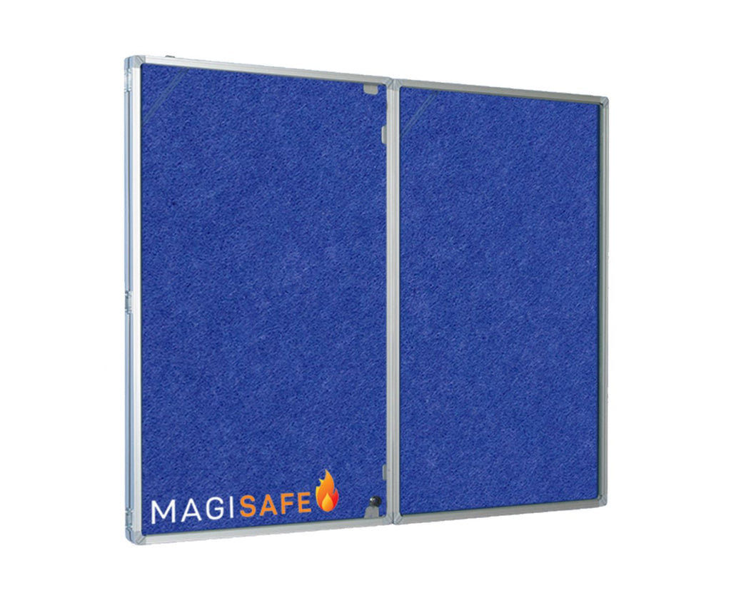 Flame Retardant Lockable Notice Boards blue (6180470358187)