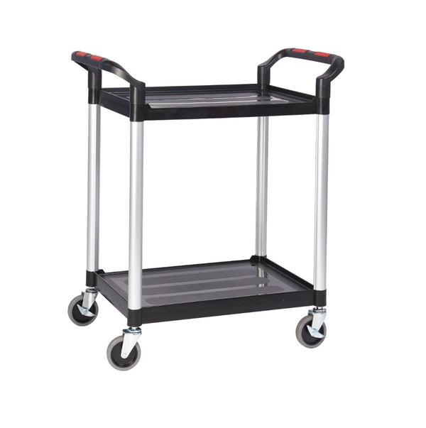 Eco Ali-Plastic 2 Tier Shelf Trolley 750mm (l) x 460mm (w) x 940mm (h) (4589903118371)