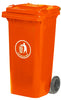 120 Litre Plastic Wheelie Bin orange (4585768812579)