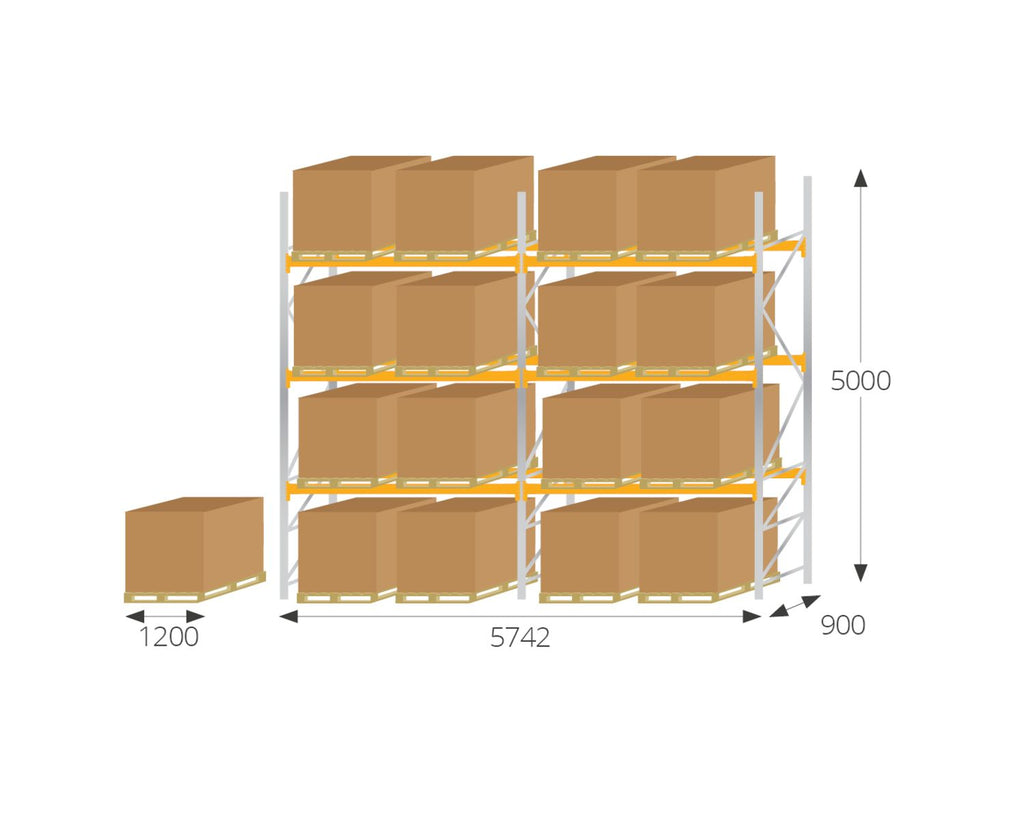 Warehouse Pallet Racking for 16 Pallets (4810500866083)