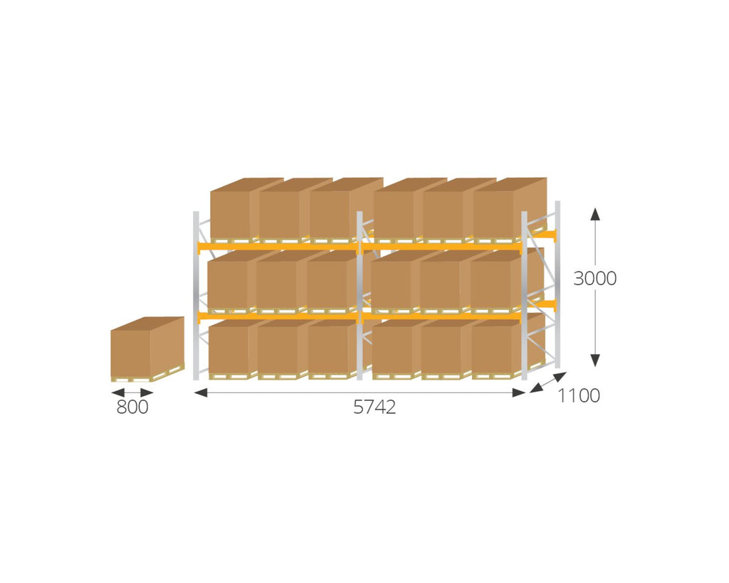 Warehouse Pallet Racking for 18 Pallets (4810500898851)
