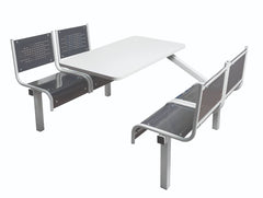 Four Seater Canteen Tables with Steel Seats