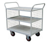 3 Tier Premium Shelf Trolleys with Mesh Sides RTTST90603ML Light Grey (4478046961699)