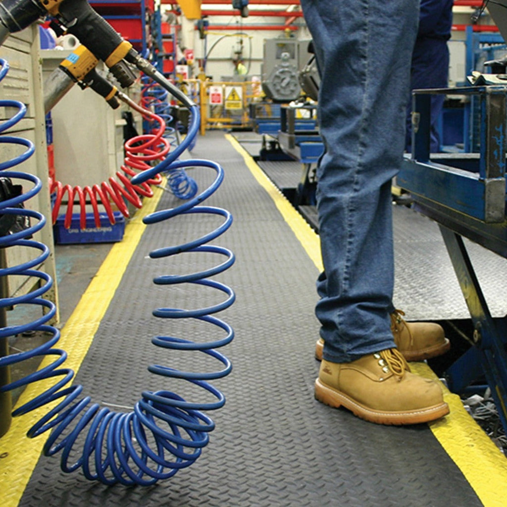 Diamond Plate Anti-Fatigue Mat Safety ( Black / Yellow ) (6421047558)