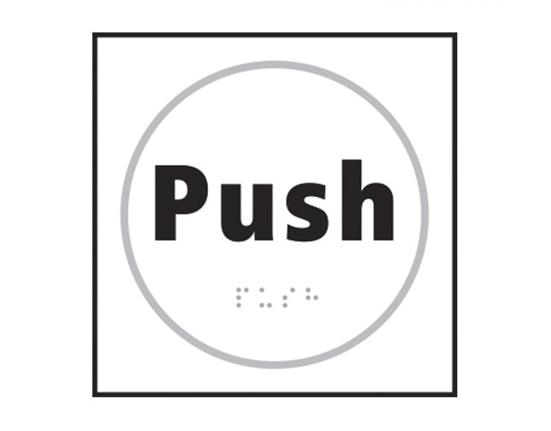 Push - Braille Door Sign (6003840909483)