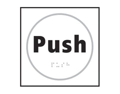 Push - Braille Door Sign