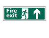 Braille Fire Exit Arrow Up Sign (6003841761451)