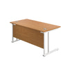 Cantilever Rectangular Office Desks 800mm Deep nova oak white (5973569896619)