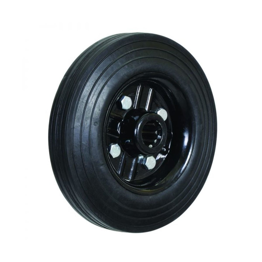 Solid Rubber Wheels with Pressed Steel Centres - Roller Bearing (6207473287339)
