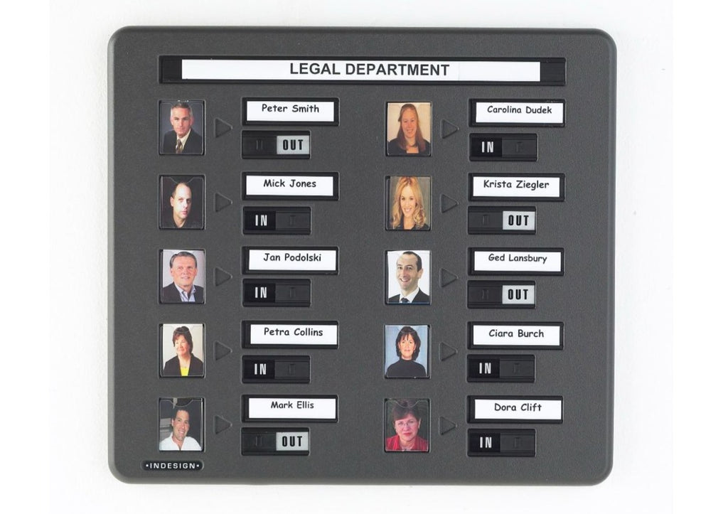 In-Out Boards with Staff Photos 10 Name Spaces (6086752043179)