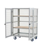 XD139060PLXX Lockable Cage Trolley with Plywood Shelves Open Door (4482658140195)