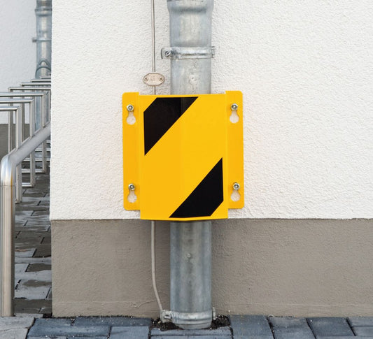 wall mounted pipe and cable guard 30cm high in use (4568104992803)