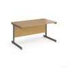 Eco Rectangular Office Desks 800mm Deep oak (6097101062315)