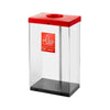 60L Clear Body Indoor Recycling Bins red (6175062229163)