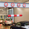 Plastic Height Restriction Barriers red and white in use (4604962668579)