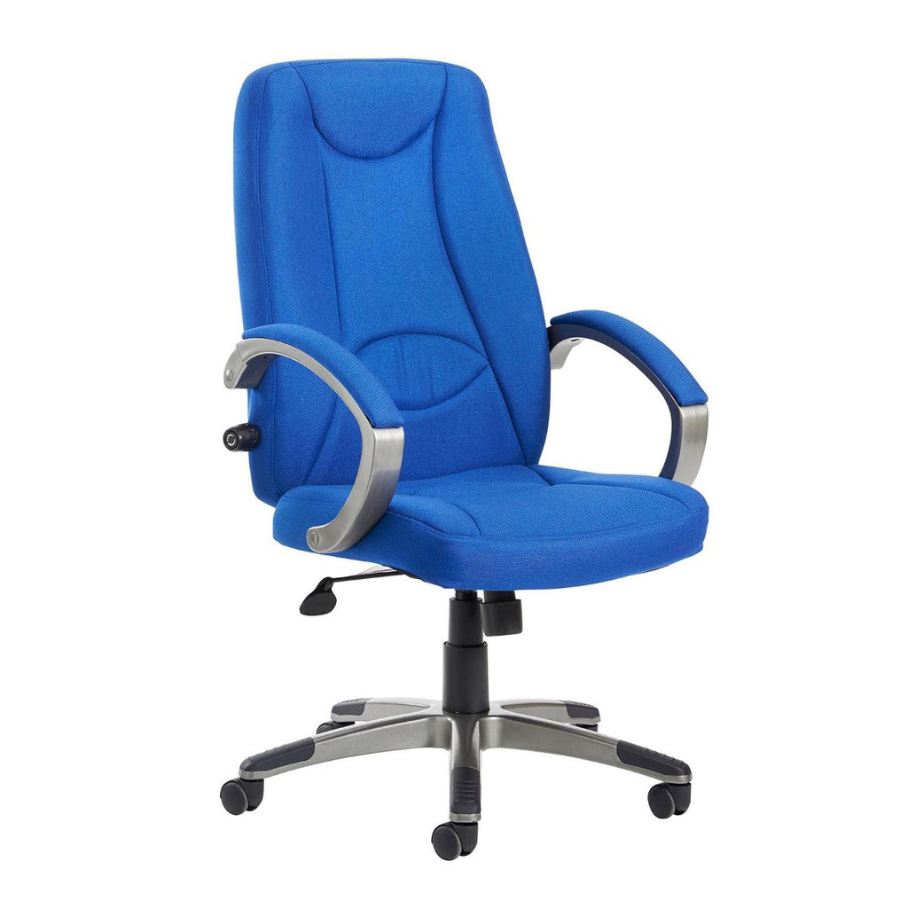 Adjustable Fabric Upholstered Managers Office Chair blue (6097101750443)