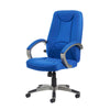 Adjustable Fabric Upholstered Managers Office Chair blue left (6097101750443)