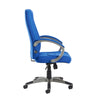 Adjustable Fabric Upholstered Managers Office Chair blue side (6097101750443)