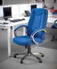 Adjustable Fabric Upholstered Managers Office Chair blue location (6097101750443)